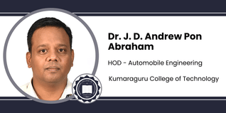 Kumaraguru College of Technology, HOD - Automobile Engineering: Dr. J. D. Andrew Pon Abraham Interview